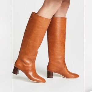 Loeffler Randall Gia Tall Calf Leather Brown Boots